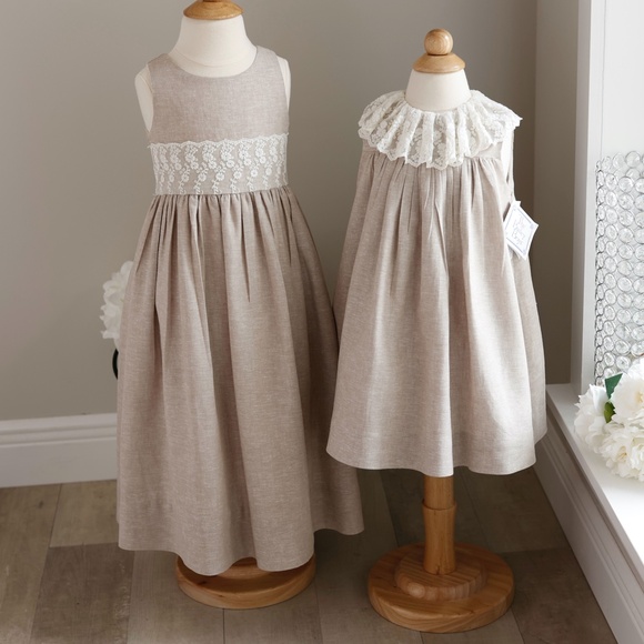 Linen Jon Jon Romper Sleeveless With Button Tabs Bailey Boys Size 9 Months - Picture 9 of 12